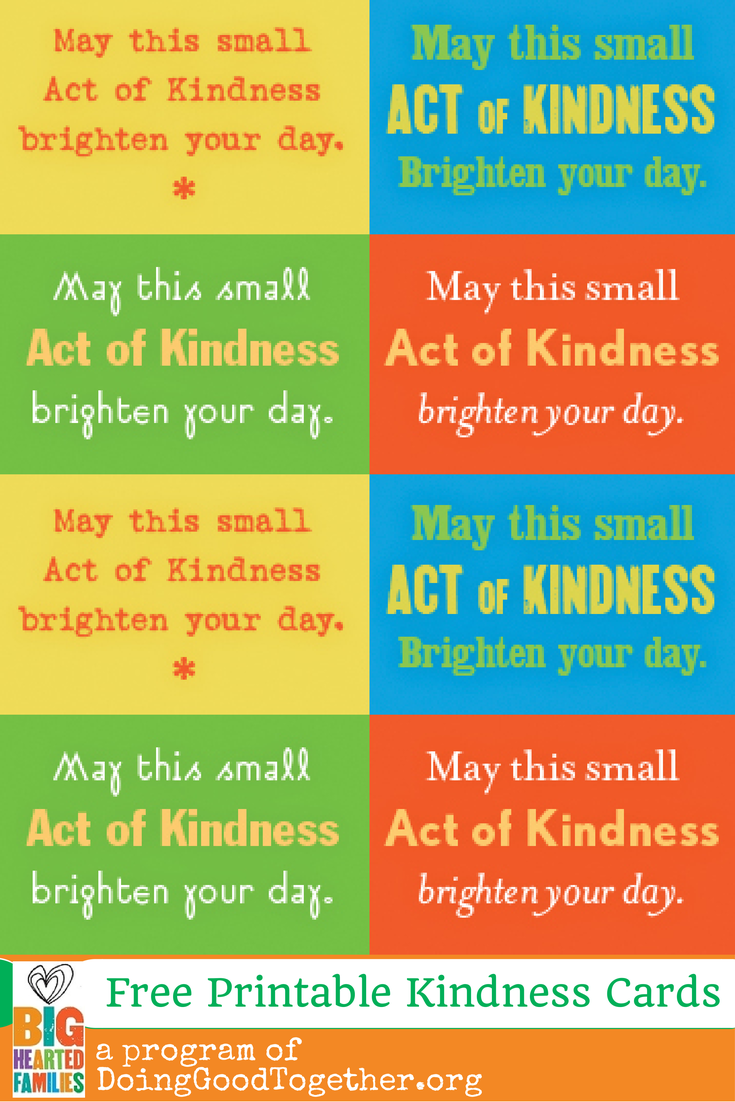 11+ Quick Acts of Kindness — Doing Good Together™ Inside Random Acts Of Kindness Cards Templates