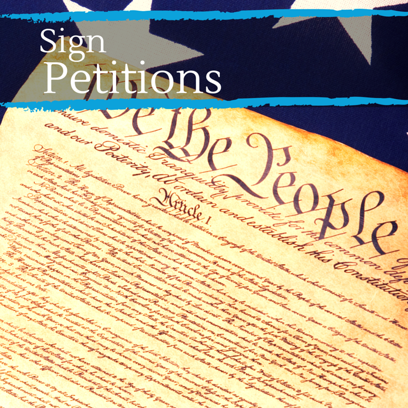 Sign Petitions: Teach active citizenship.