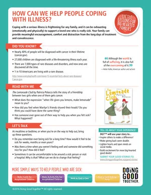 Print DGT’s reflection guide when you volunteer to help people coping with illness. Also, click here for our complete list of reflection guides.