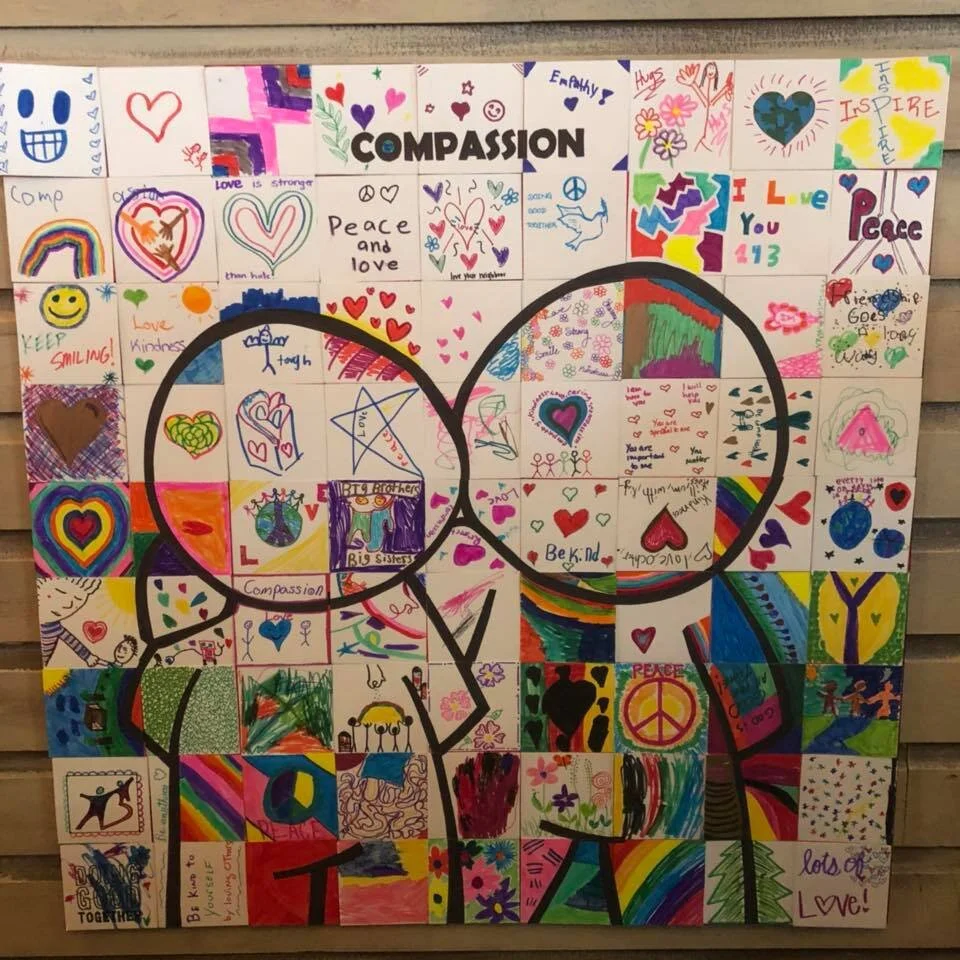 This collaborative art installation was created by attendees at DGT’s 2018 Festival of Giving
