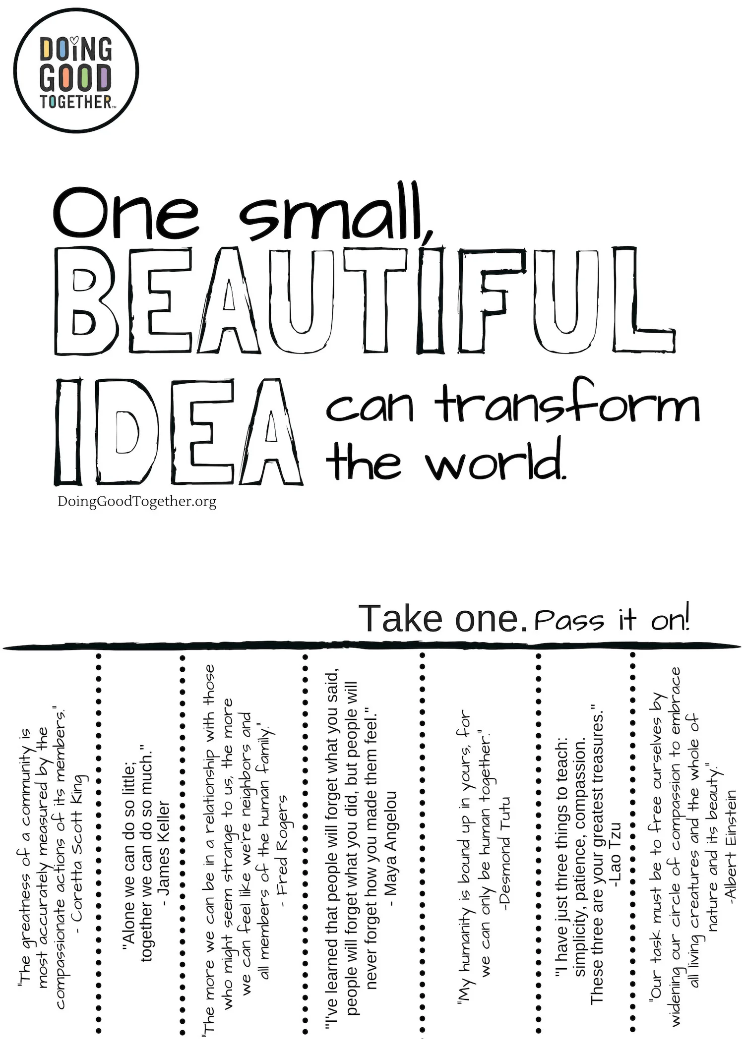 Design & Share TearOff Posters — Doing Good Together™