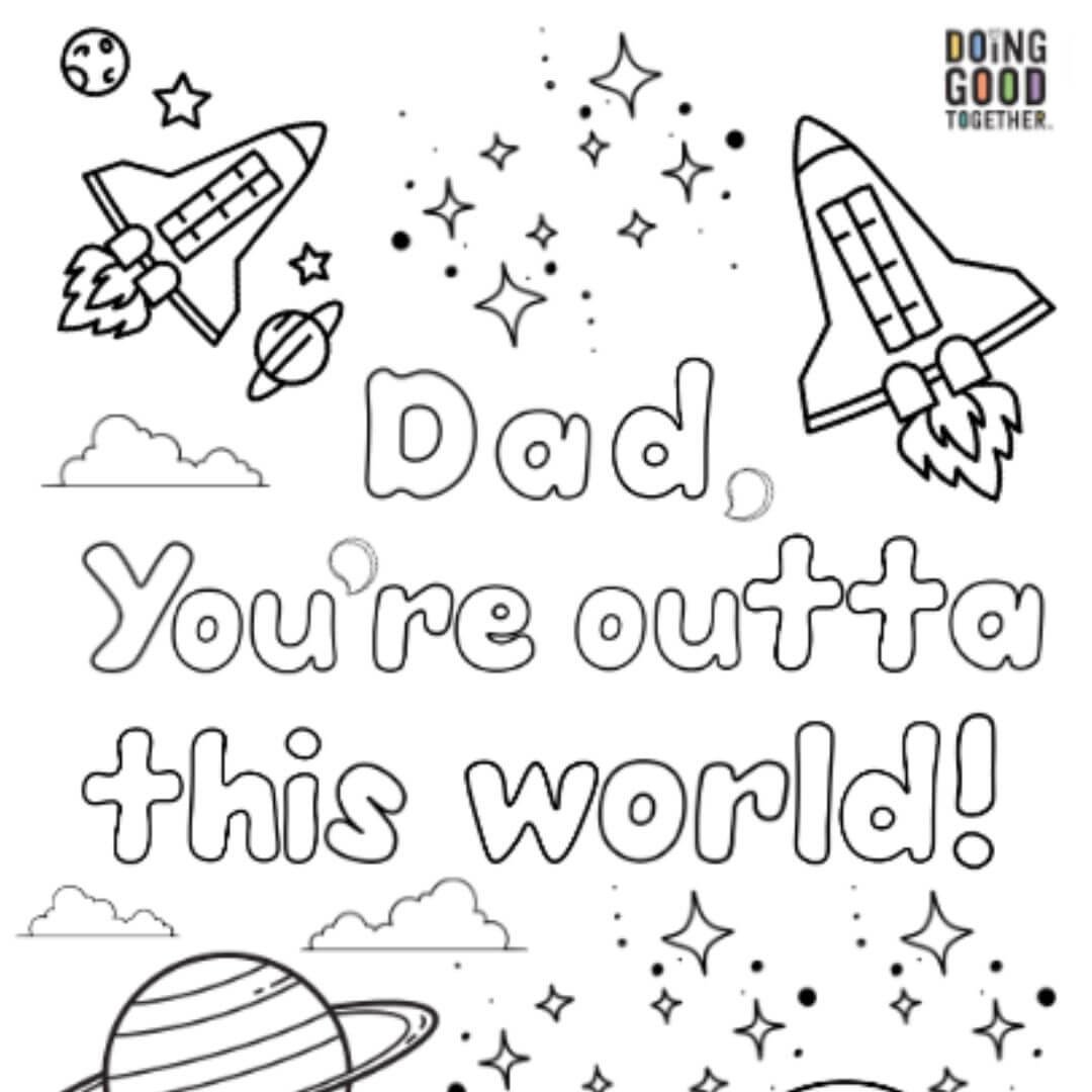 Father's Day Coloring Page