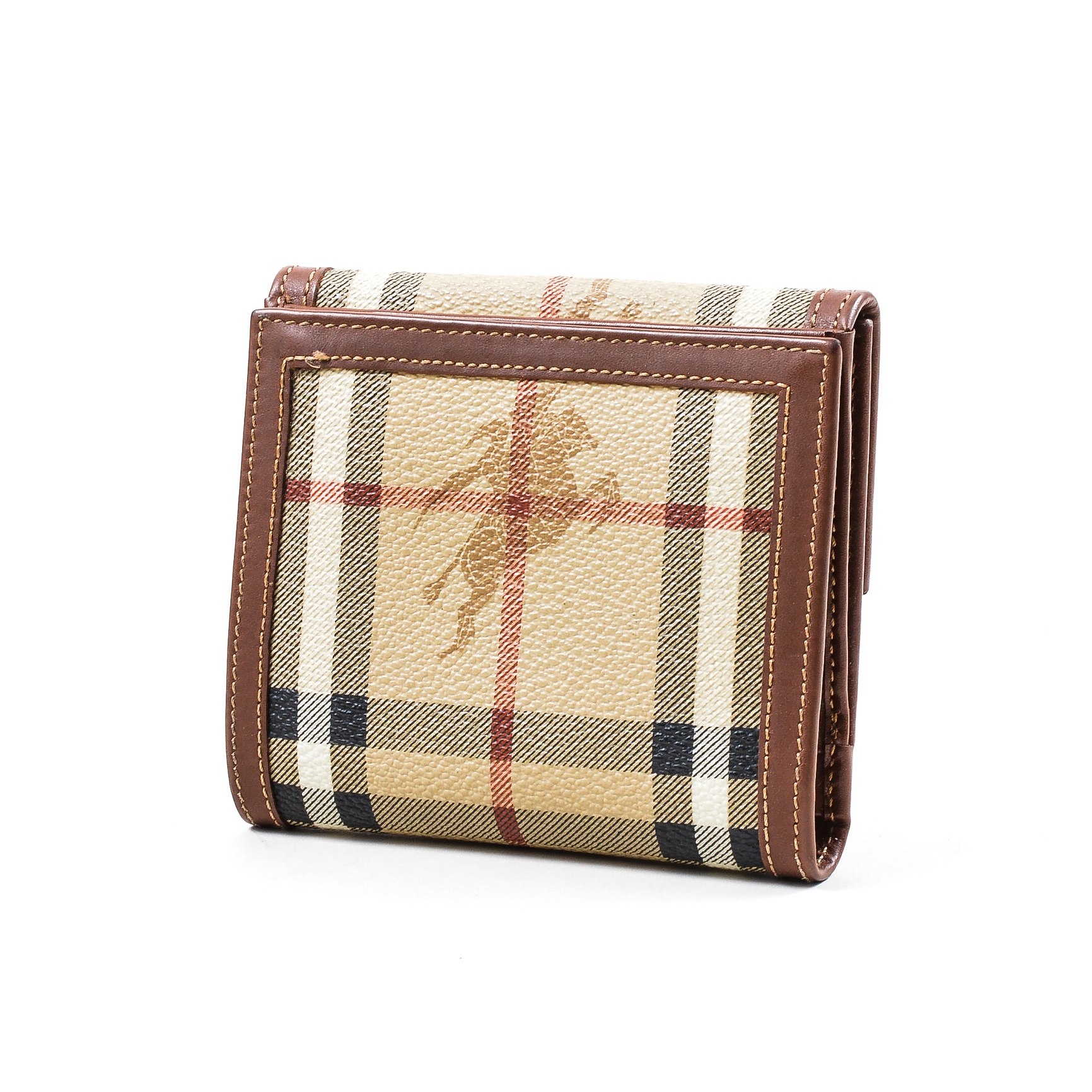 077_Burberry Brown Multicolor Coated Canvas Leather Bifold Wallet.jpg