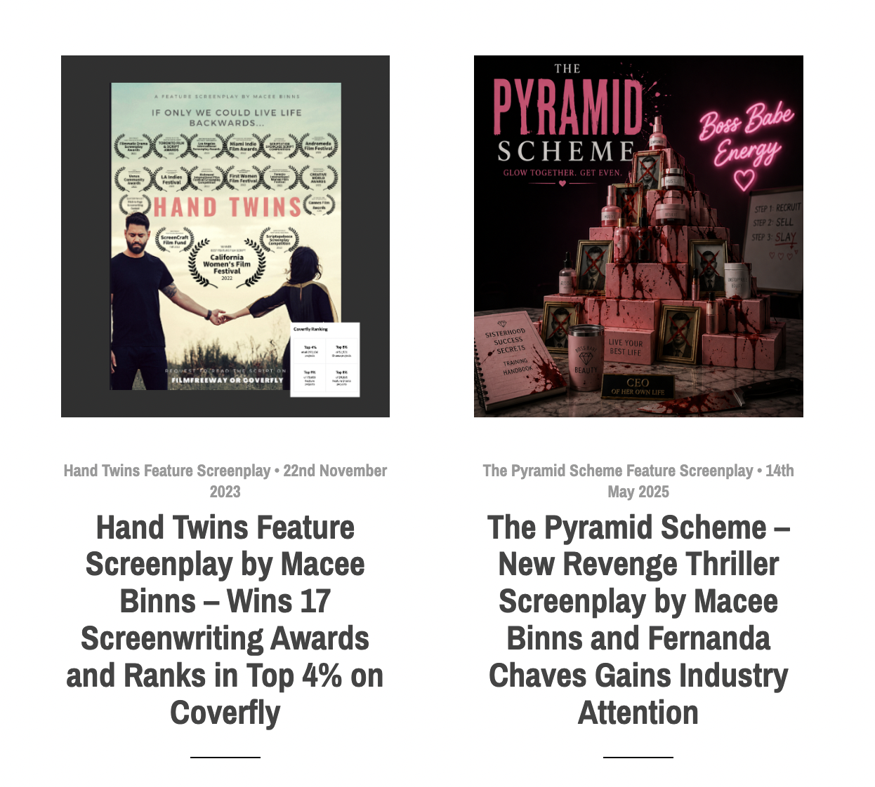 SCREENPLAYS