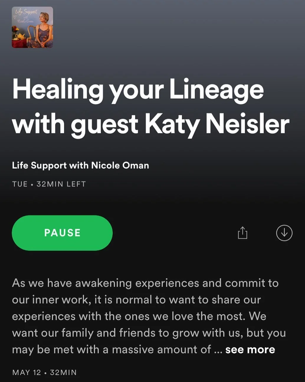 Hey y&rsquo;all! My best friend started a podcast recently AND I got to be on it this week. Check out our discussion on Healing Lineage! Thank you @_nicoleoman_ for having me and my mom and dad for letting me talk about them 😉
#podcast #lifesupport 