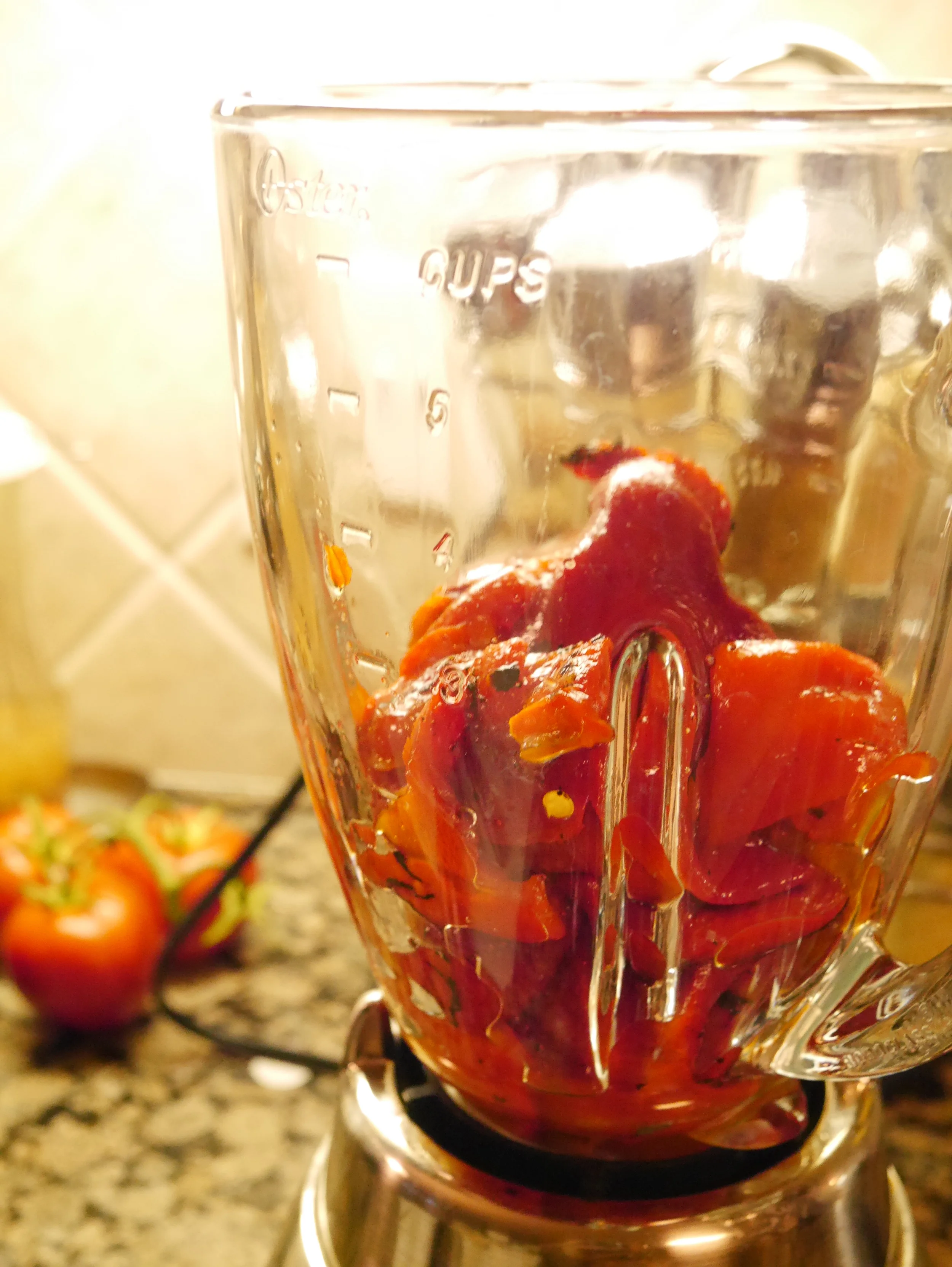 Roasted red bell peppers