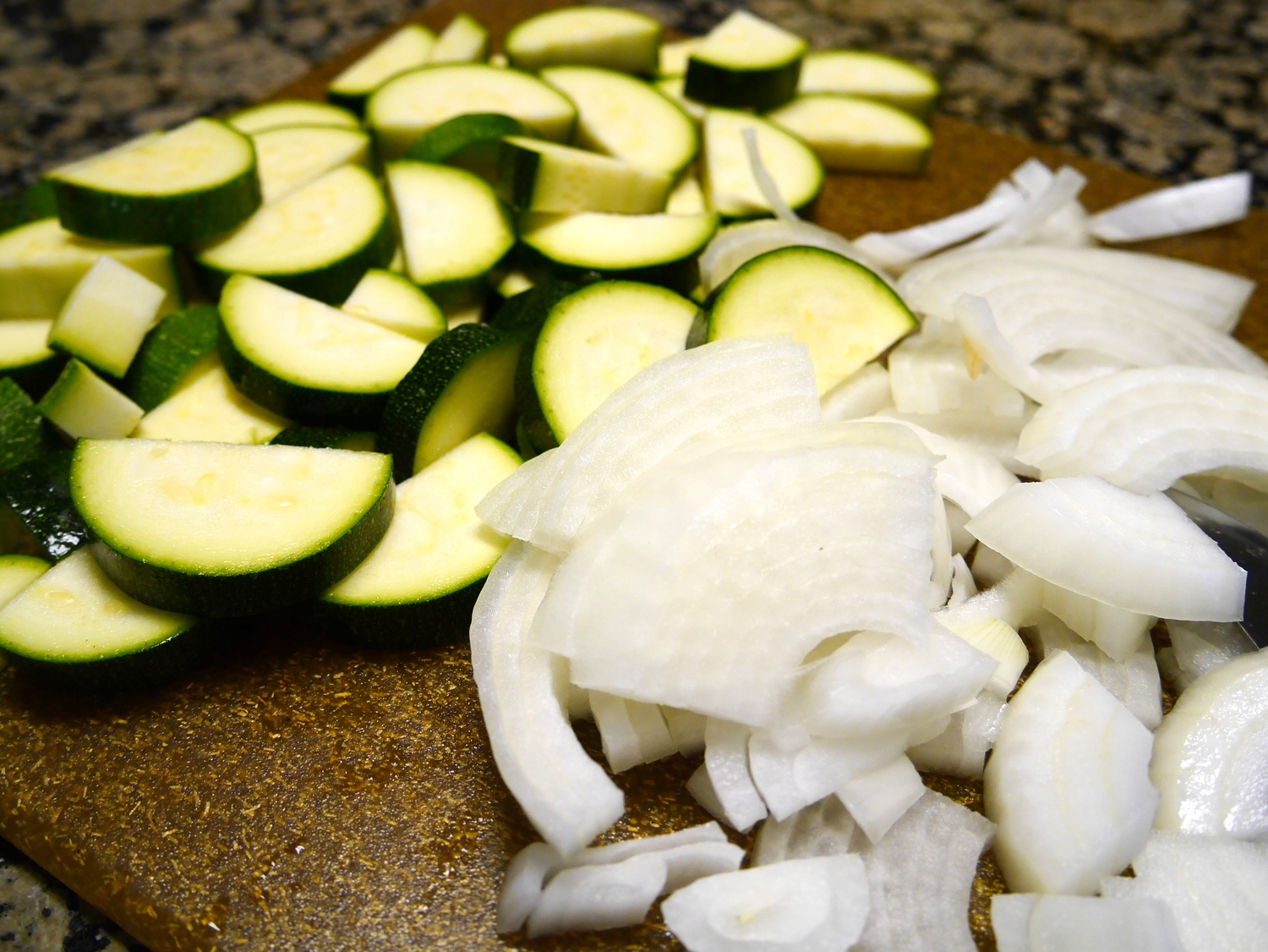 Sliced veggies