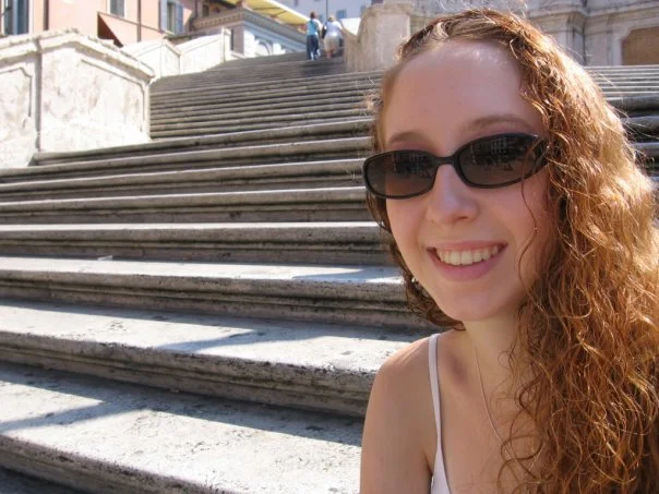 16 year old me on the Spanish Steps in Rome 