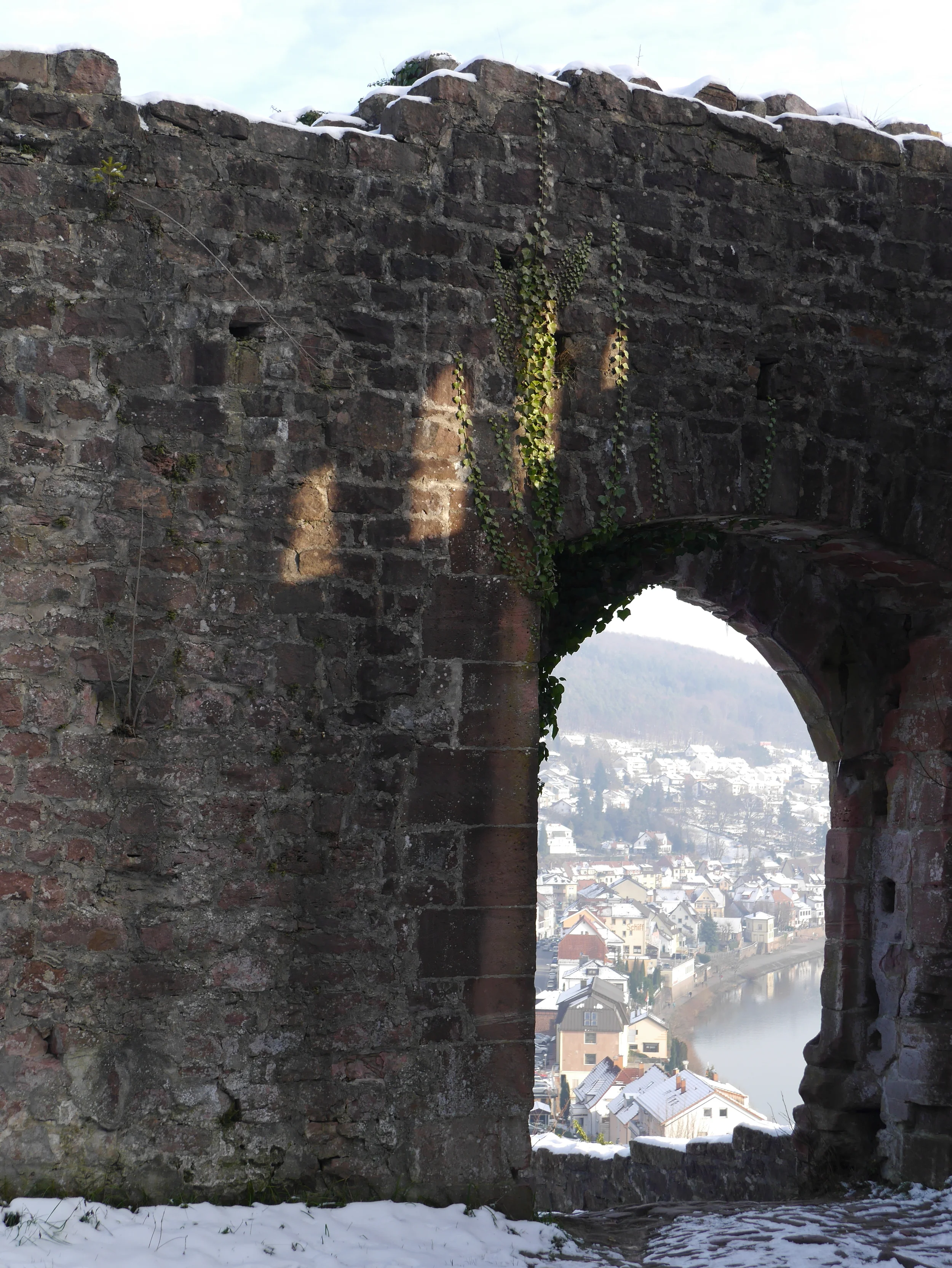 Snow Covered Neckarsteinach