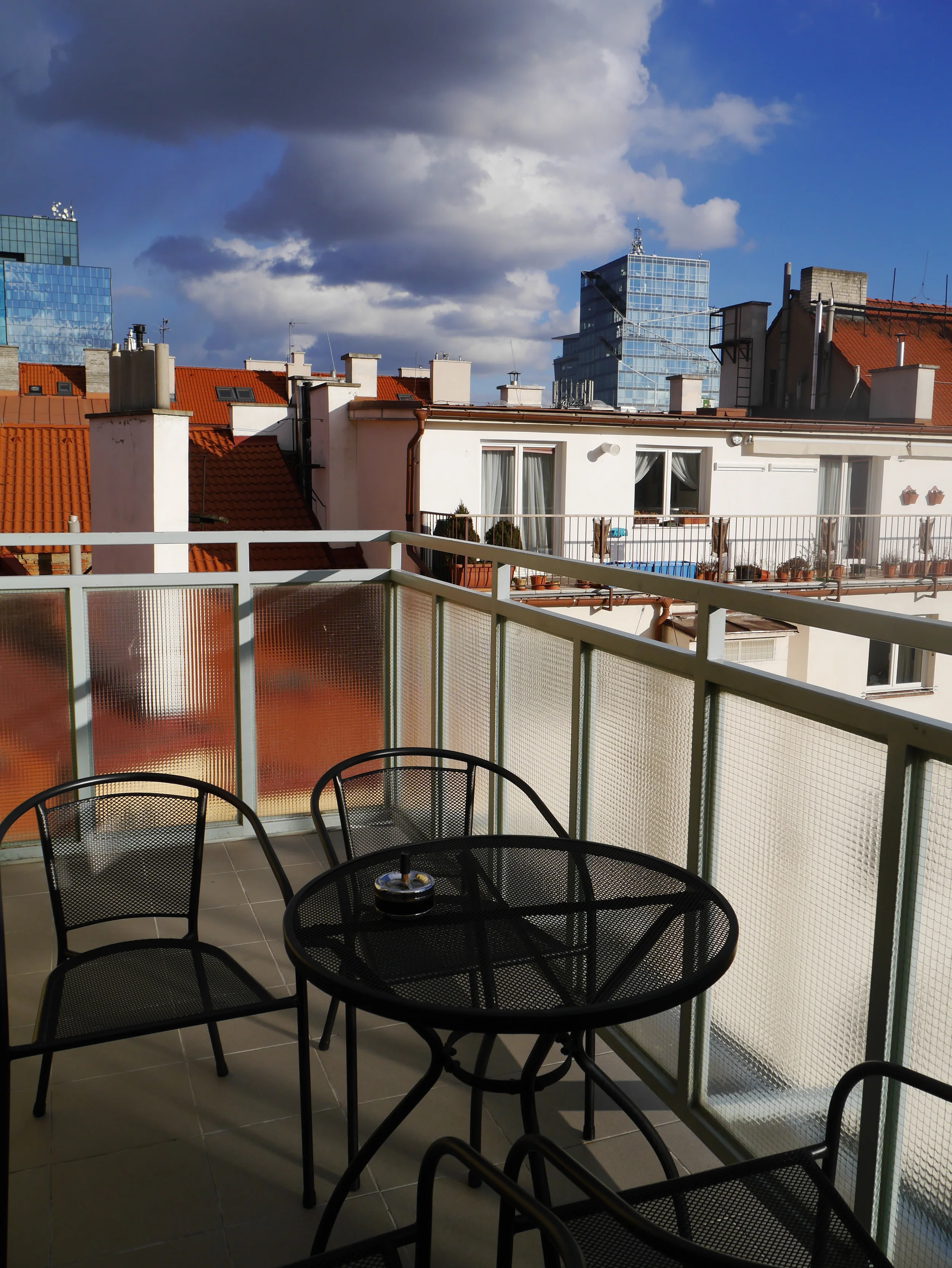 Sunny balcony.