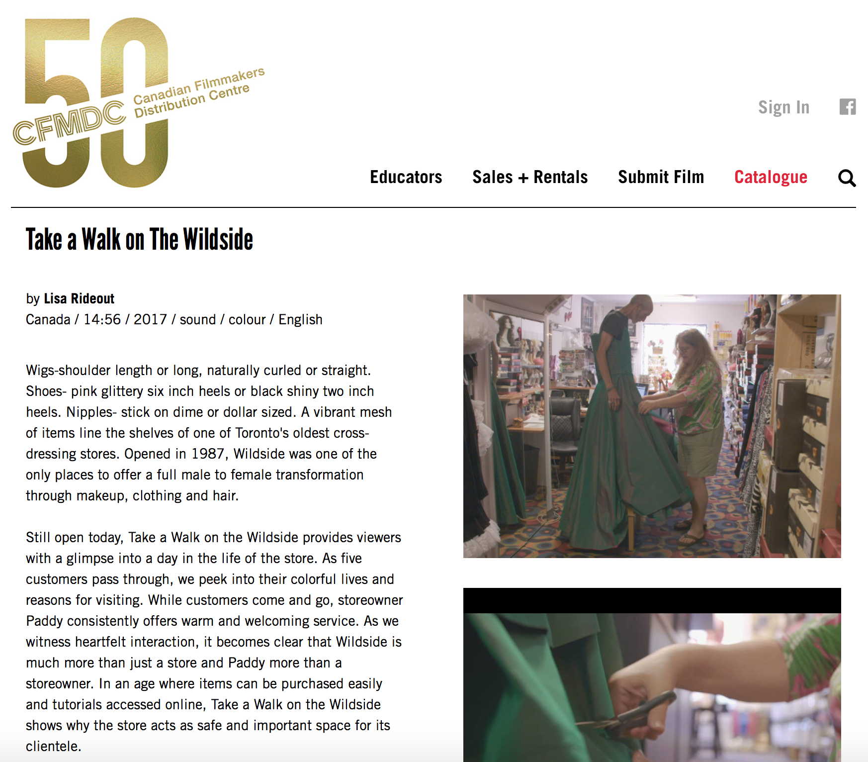 CFMDC to Distribute Take a Walk on the Wildside 