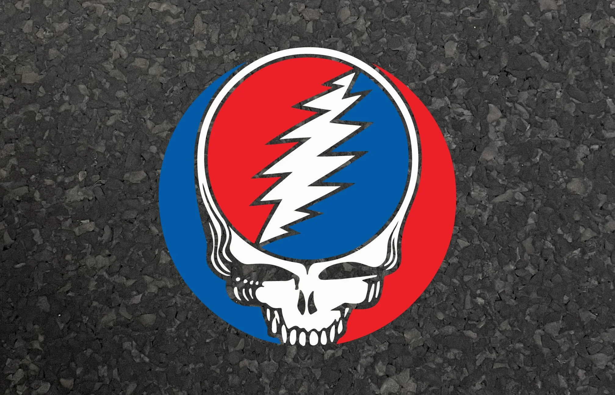 Grateful Dead Steal Your Face Embroidered Hand Towel – Navy/Black, 16x24, 100% Cotton Terry