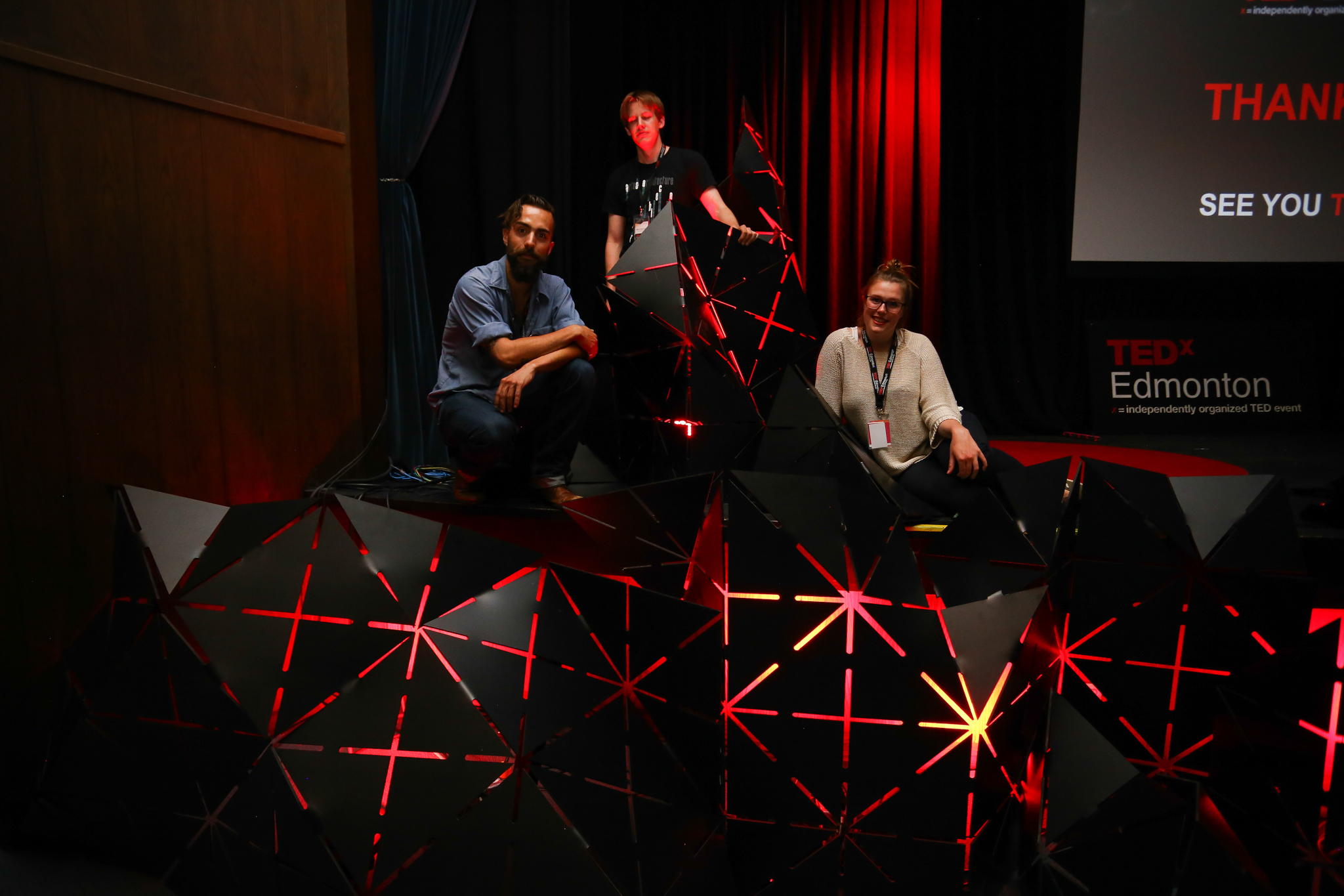 The U of A Student Design Association and their stage setup