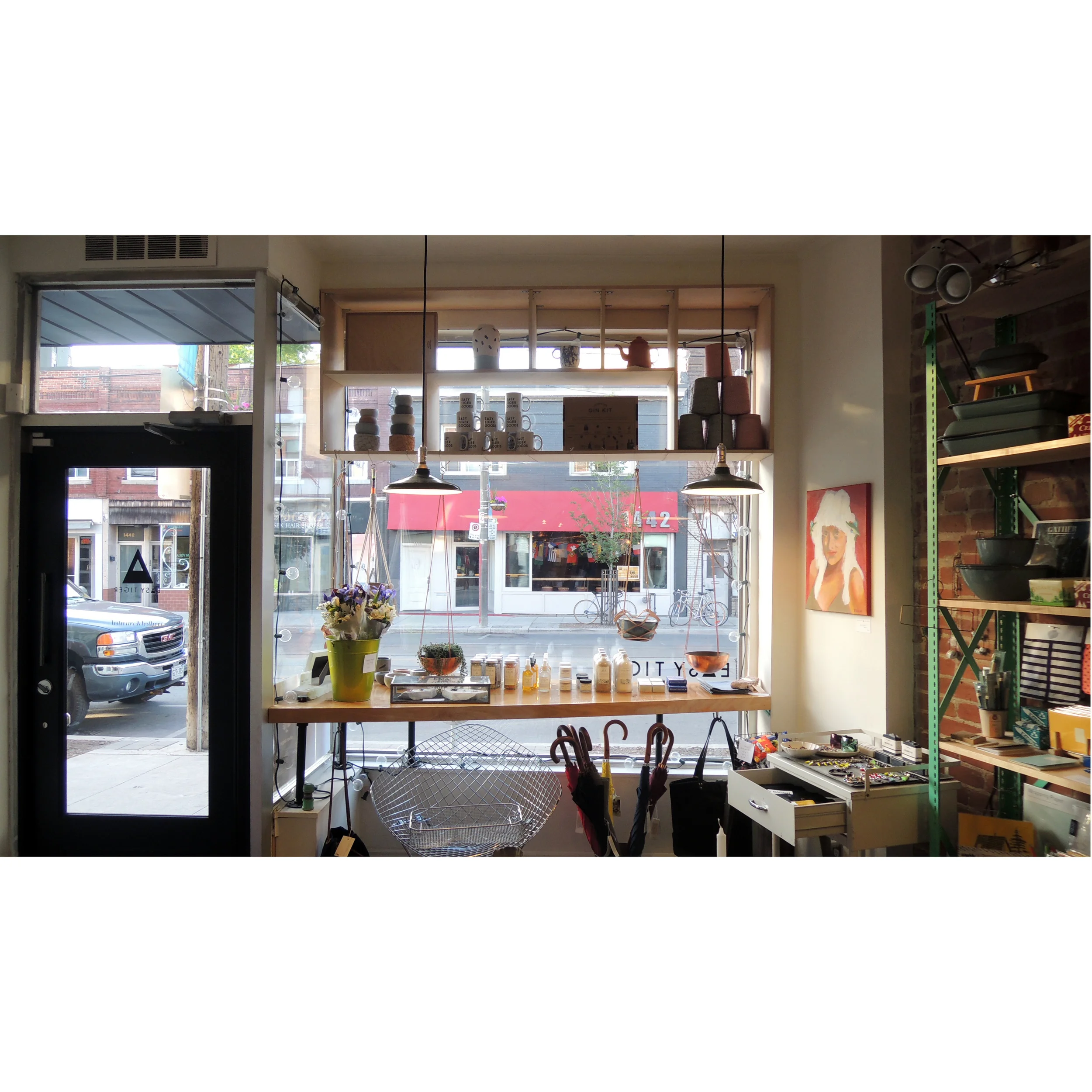 Visual merchandising for Easy Tiger Goods