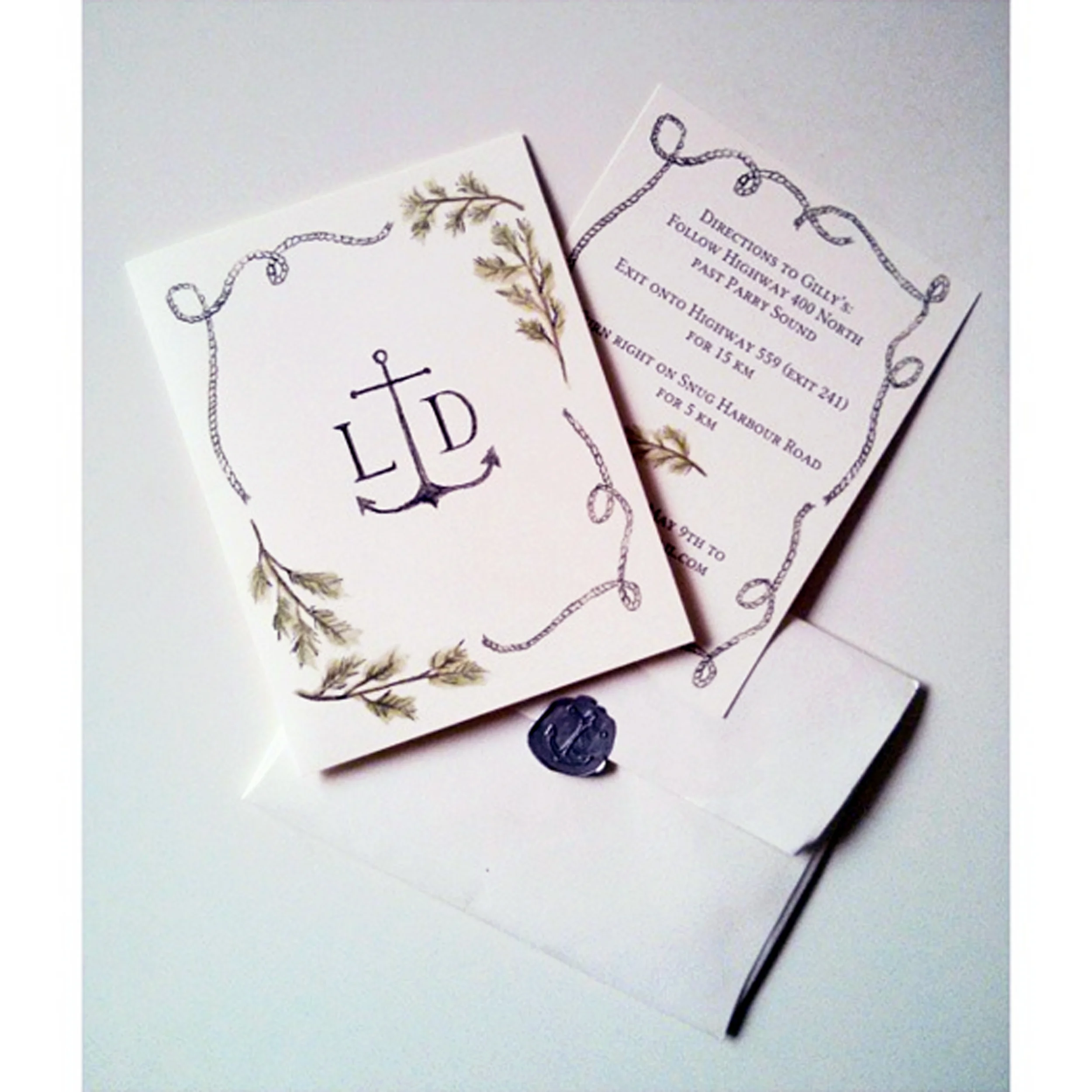 Wedding invitation for L&D 2014