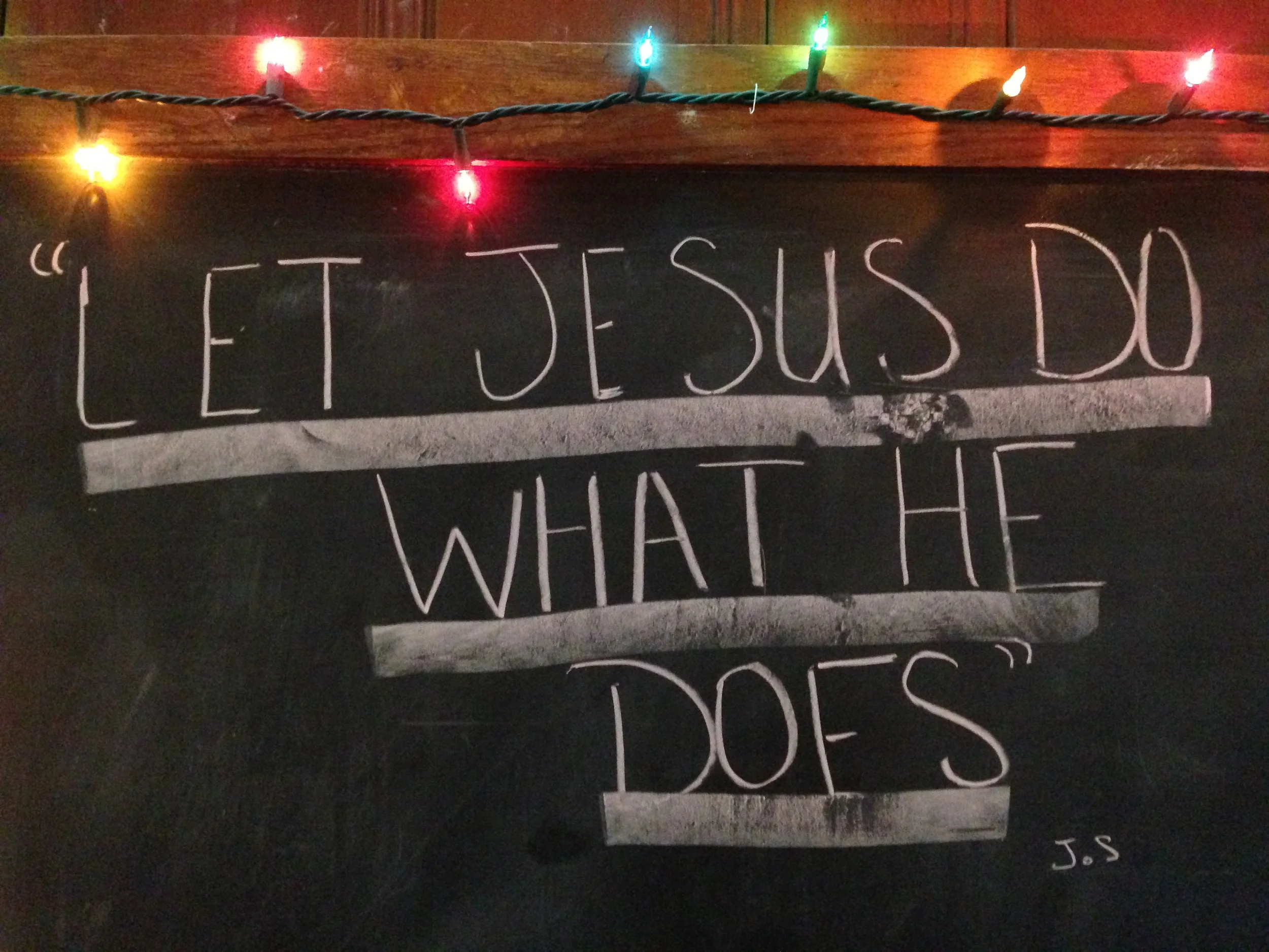 I asked a student what it means to follow Jesus. This was his answer. Profound. Simple. Spot on, but not easy. Often, in all the hubbub of Christmas, Jesus gets pushed aside when all He wants to do is love us and transform us. Thanks, Jimmy! Well said.