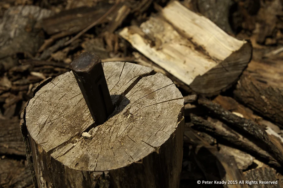 A splitting wedge lodged in a small log gave rise to some thoughts on the troubles, pains and temptations in this life. Honesty is needed more than ever in the Christian faith as we wrestle with our hearts being split and wounded.