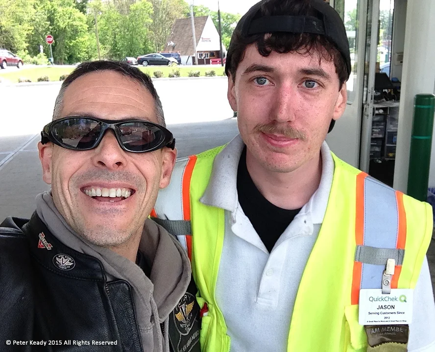 I just had to take a selfie with Jason. He exemplified kindness. It was a simple thing he did, but it showed the type of attitude we should all live with - helping others to live and succeed.