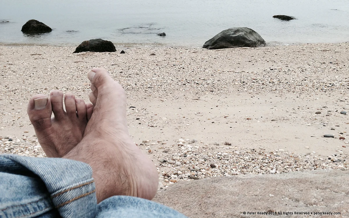 I kicked my feet up a bit on the Northern Shore of Long Island, gazing at the sound. Regular, intentional times of rest - called Sabbath - are essential in the care of the soul and sole!
