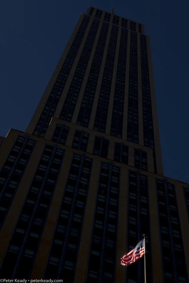 My perspective on the Empire State building. The American flag represents the "Republic", not the "democracy". It makes a difference in civics, but does it for the person of faith?