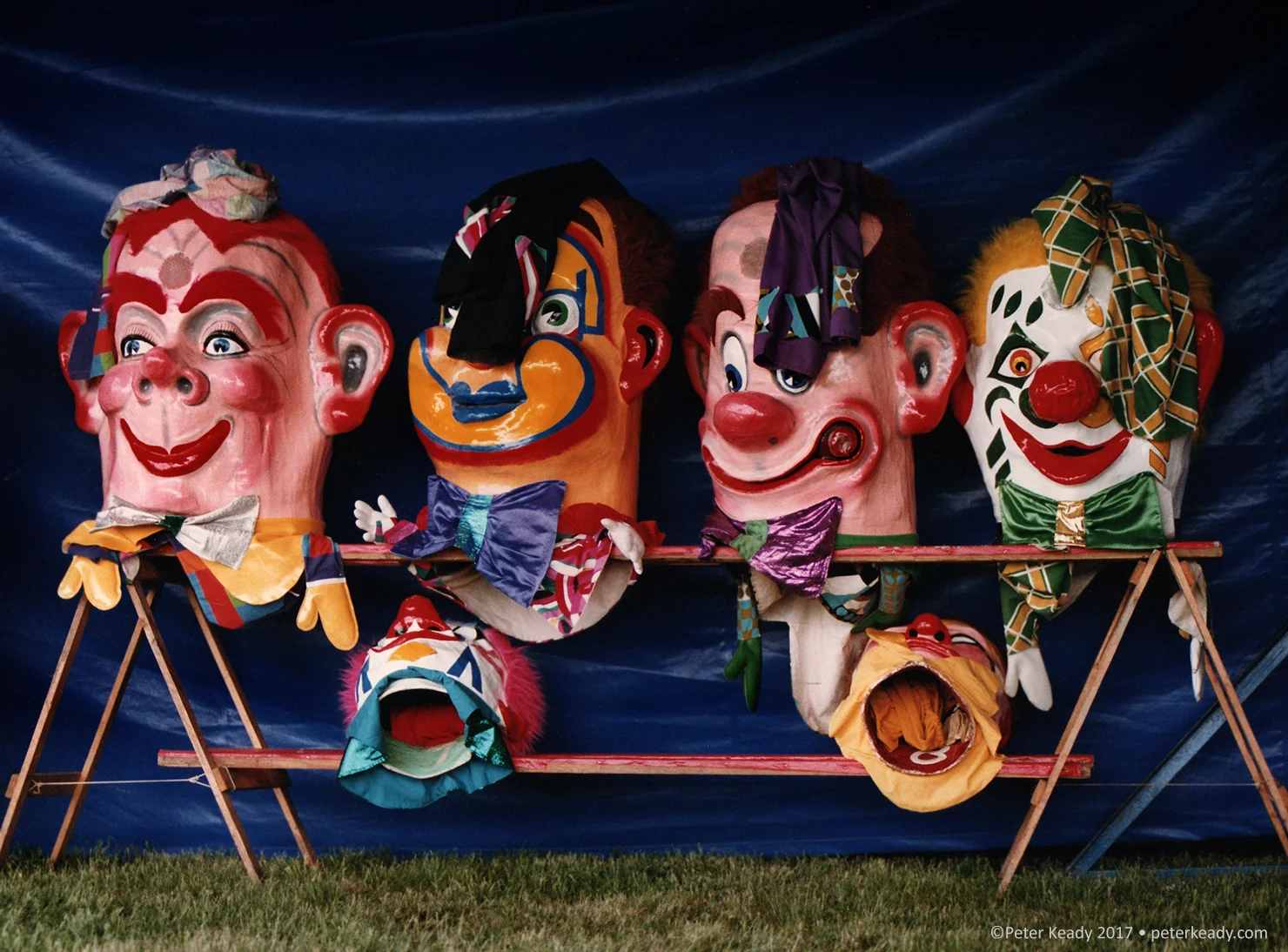 Clowns. If we're not careful, we can all look like one at the most inopportune moment. This is an old film image that I scanned, taken at a small circus years ago.