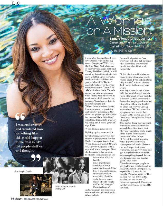 Tamala Jones For Sheen Magazine / Make-Up By Mara Capozzi