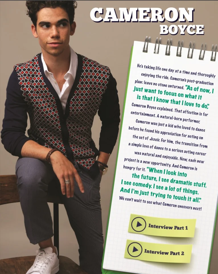 Actor- Cameron Boyce / Men's groomer- Mara Capoz