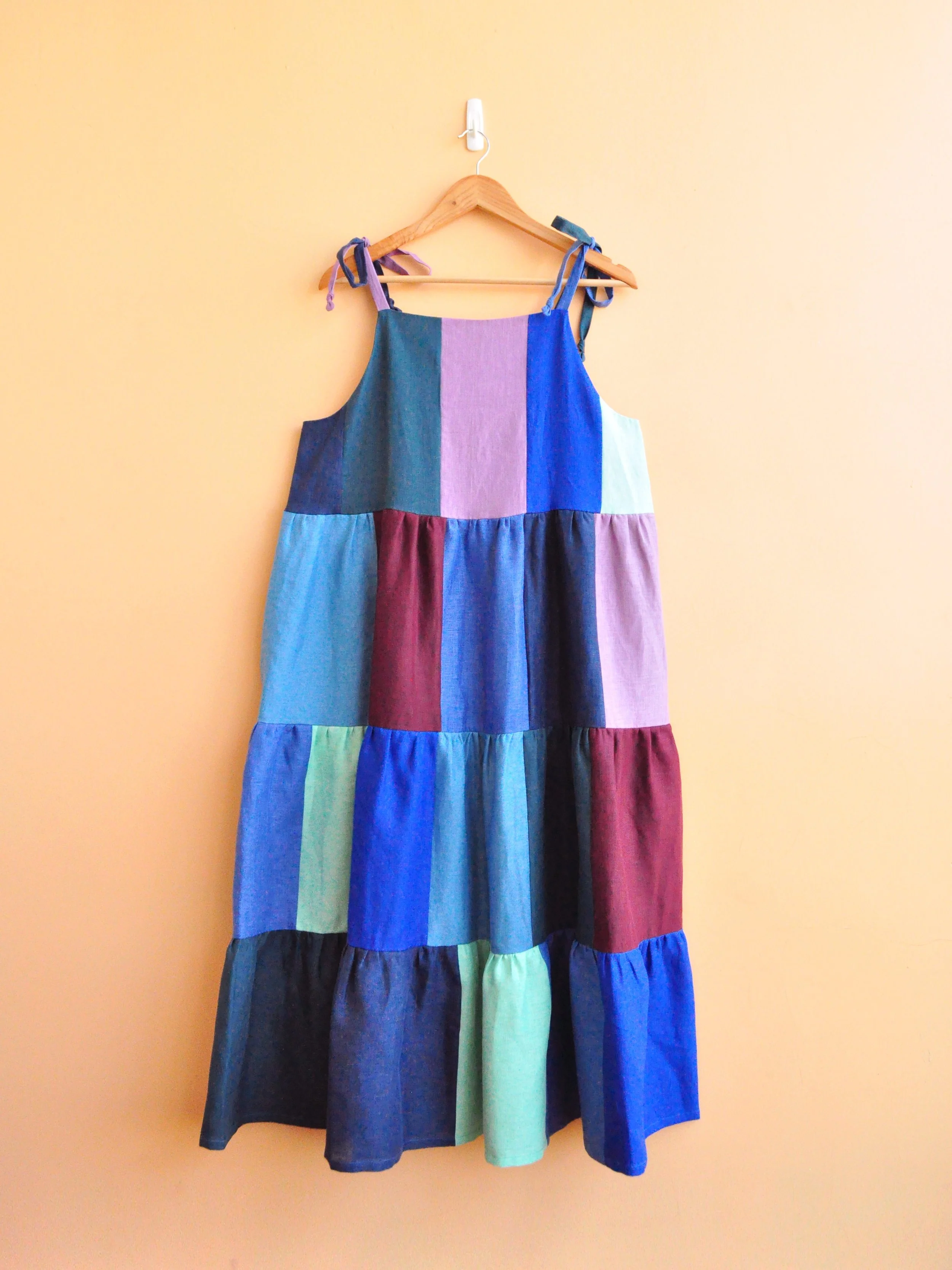 Tiered Citrine Dress - Roller Disco - Size Medium