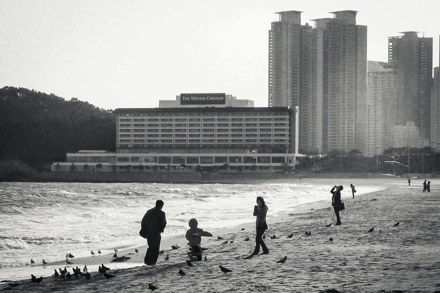 Afternoon walk at Haeundae Beach, Busan, South Korea, 2006