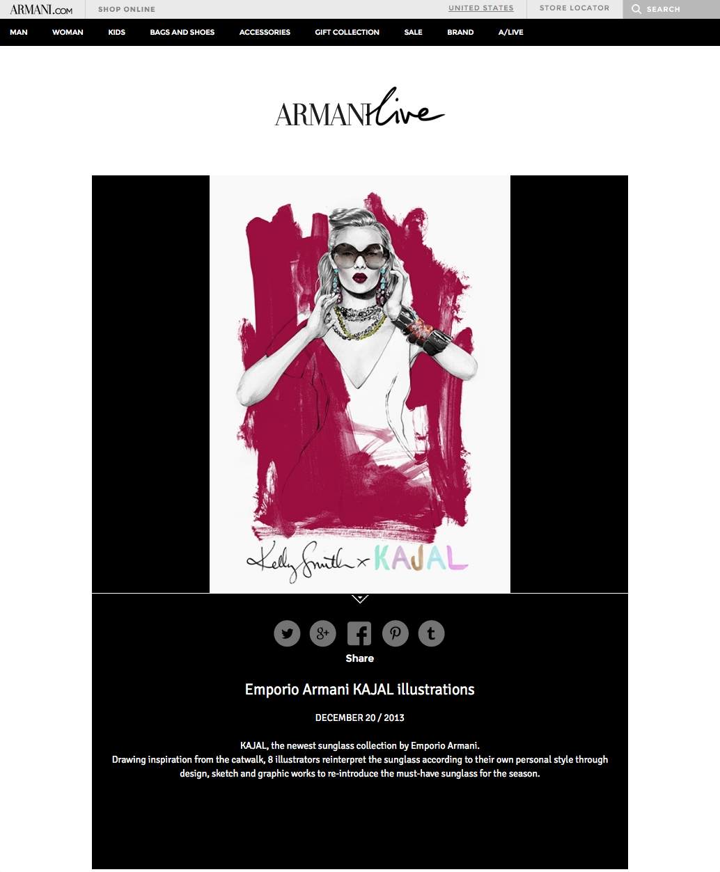 ARMANI.COM, 2013