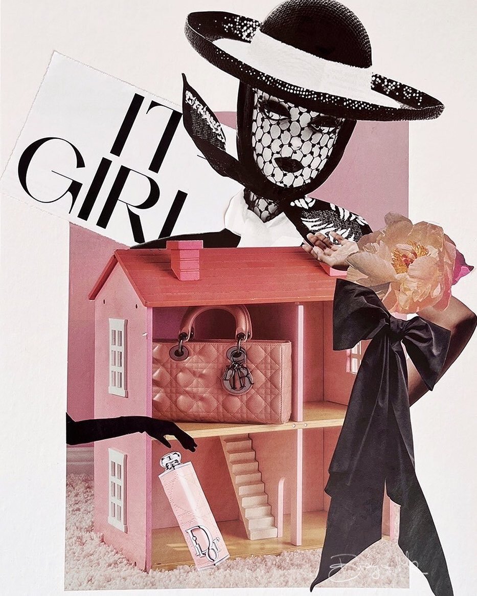 The original &lsquo;It Girl.&rsquo; Collage onboard available in my shop.
Have you seen &lsquo;Barbie&rsquo; yet? What did you think? 🩷