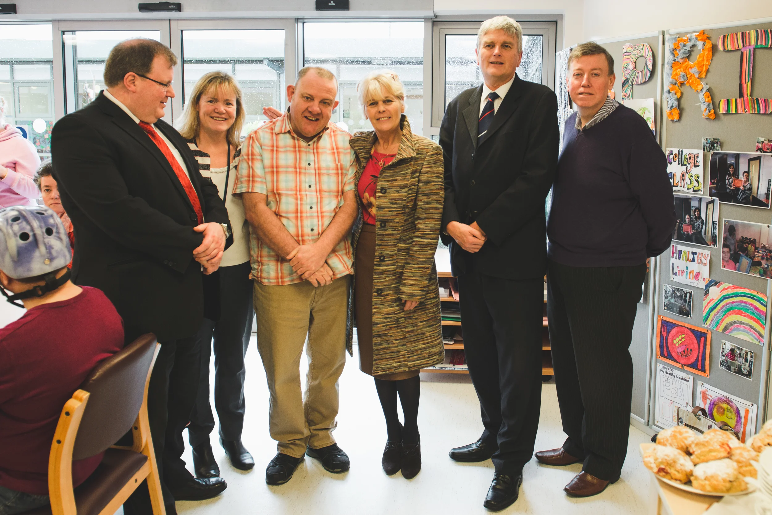 Jonathan Craig MLA, Mandy Irvine South Eastern HSC Trust , Anne Blake Chairperson of The Carers Forum on Learning Disability, Health Minister Jim Wells and Lisburn Councillor Paul Porter.