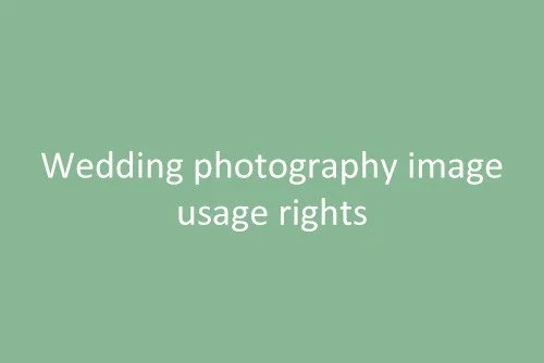 Wedding Photography - Image usage rights