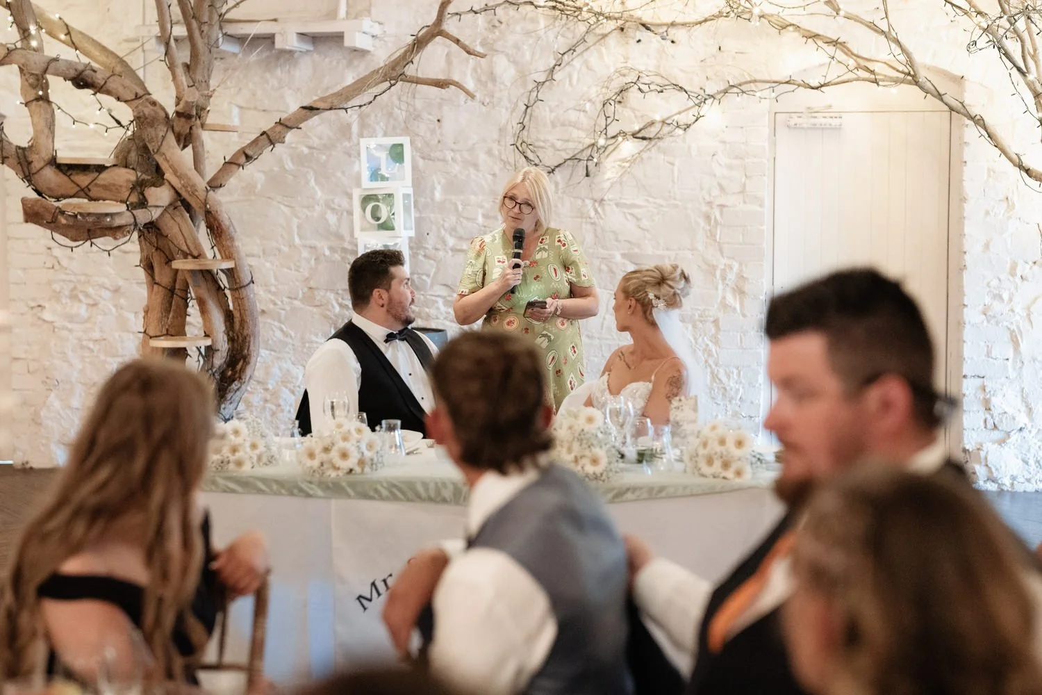 Humanist wedding ceremony in walled garden at Larchfield Estate 58