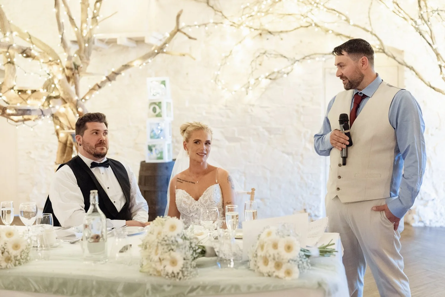 Humanist wedding ceremony in walled garden at Larchfield Estate 60