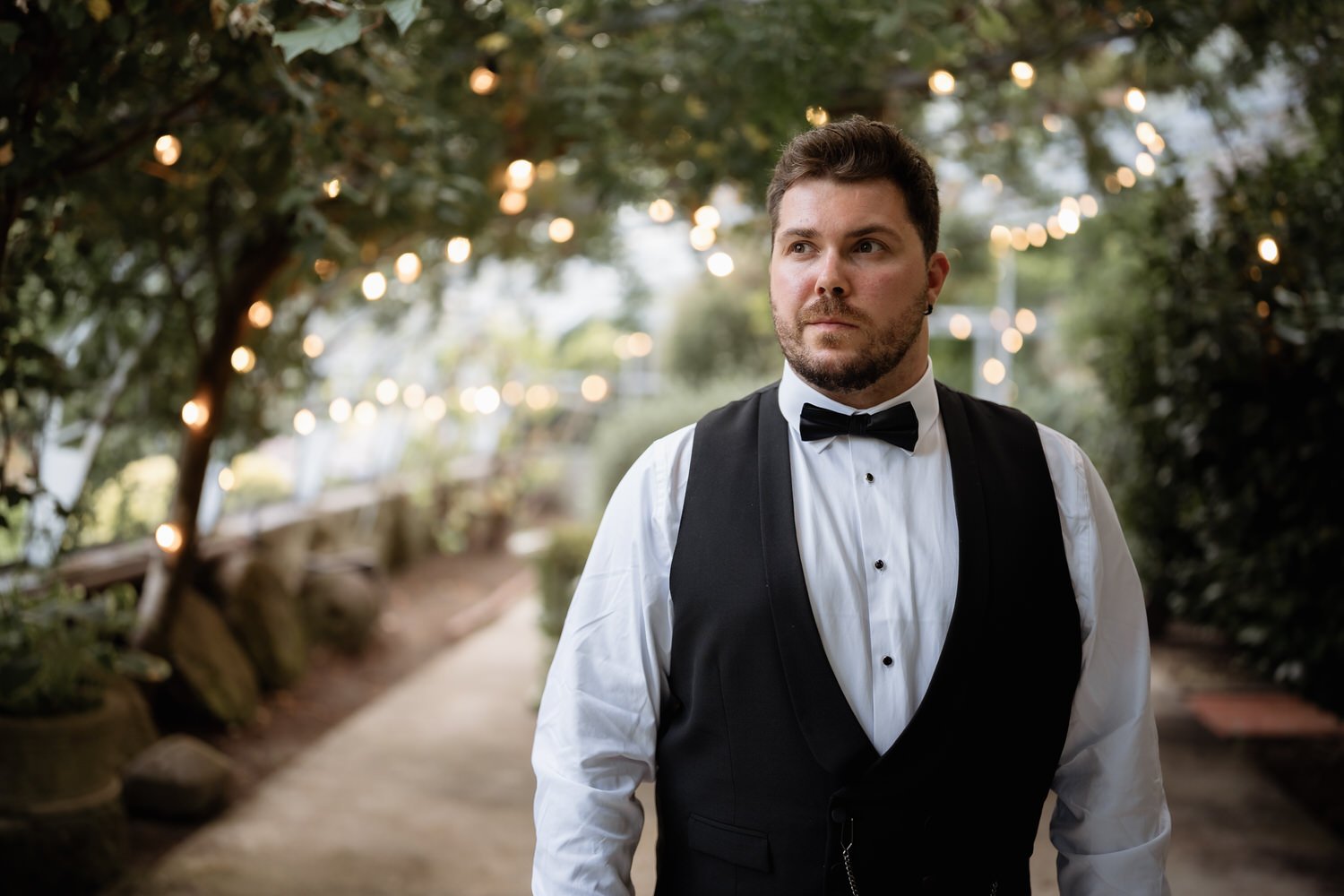 Humanist wedding ceremony in walled garden at Larchfield Estate 69
