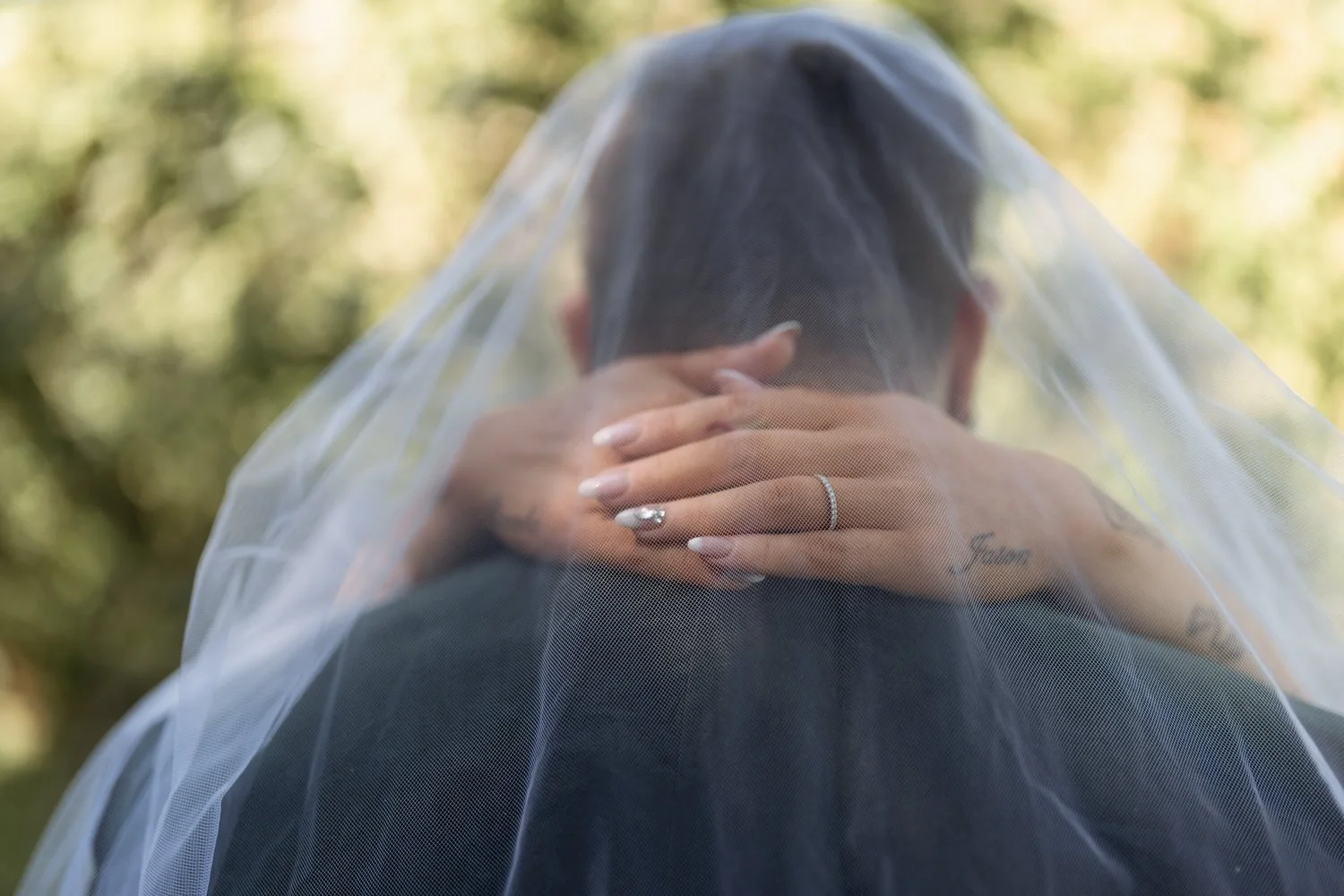 Humanist wedding ceremony in walled garden at Larchfield Estate 35