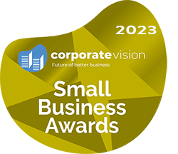 Corporate Vision Small Business Awards badge 2023