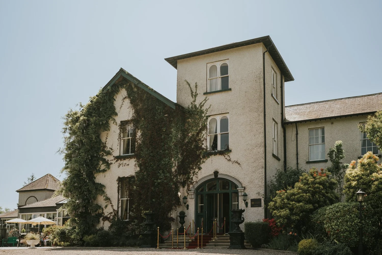 Corick House Hotel and Spa in the Clogher Valley, County Tyrone, with ivy climbing the walls