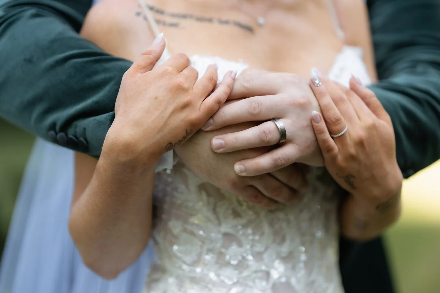 Humanist wedding ceremony in walled garden at Larchfield Estate 40