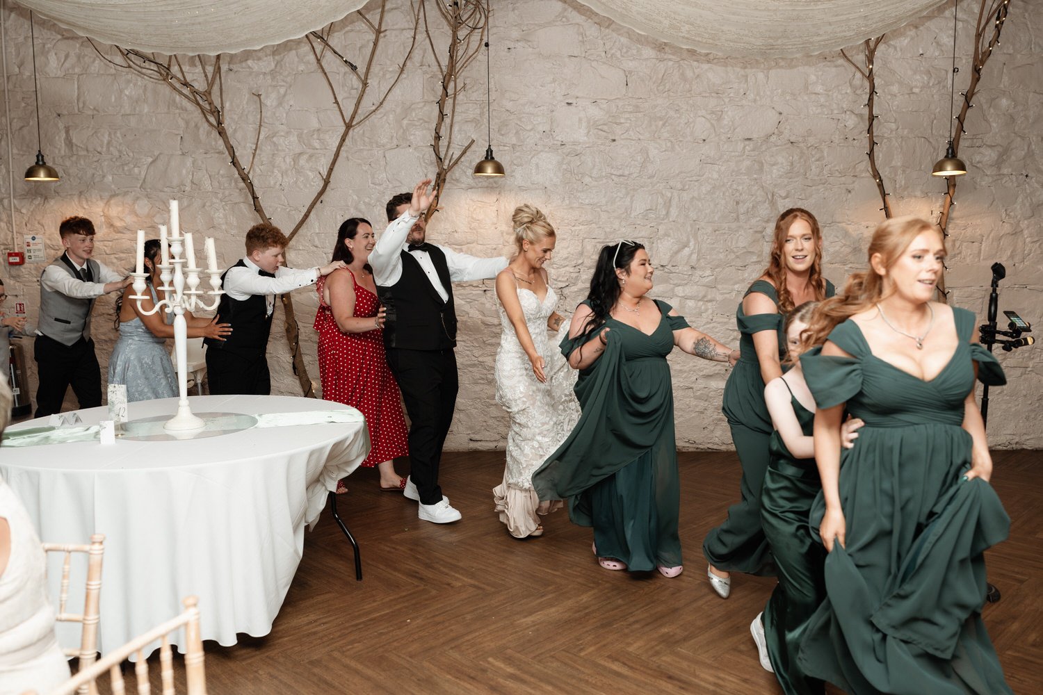 Humanist wedding ceremony in walled garden at Larchfield Estate 86
