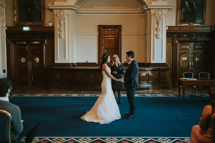 Civil wedding ceremony at Belfast City Hall