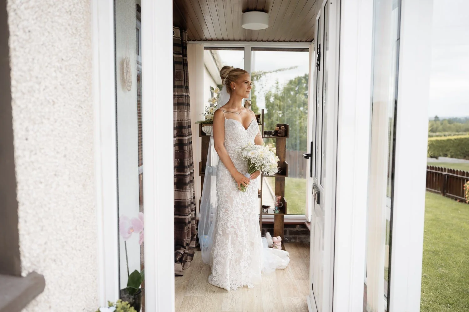 Humanist wedding ceremony in walled garden at Larchfield Estate 06