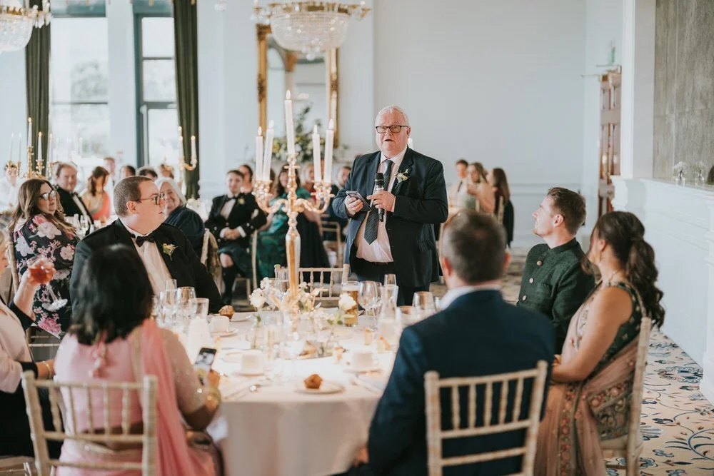 Wedding reception tables at Slieve Donard Resort and Spa