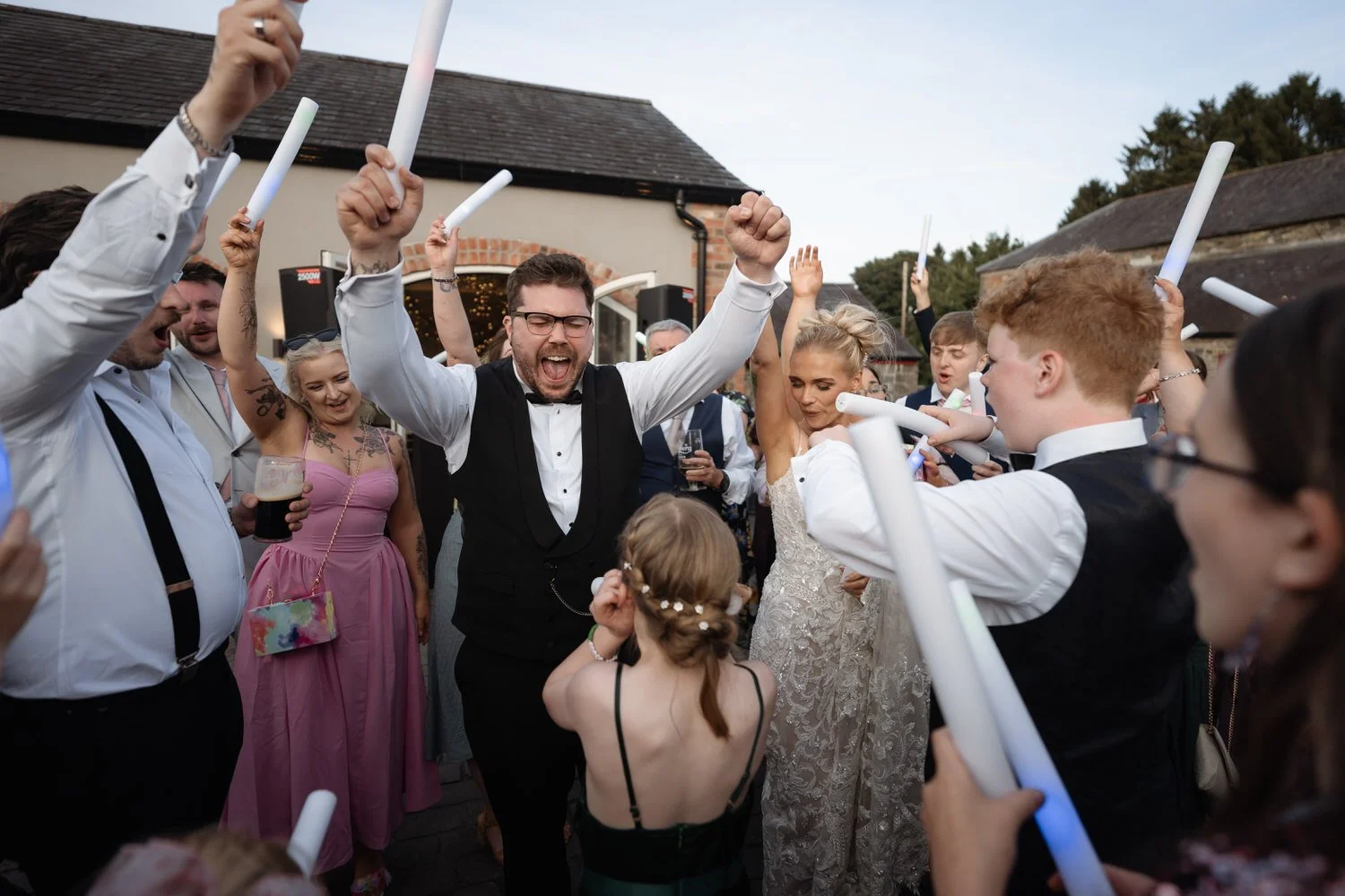 Humanist wedding ceremony in walled garden at Larchfield Estate 85