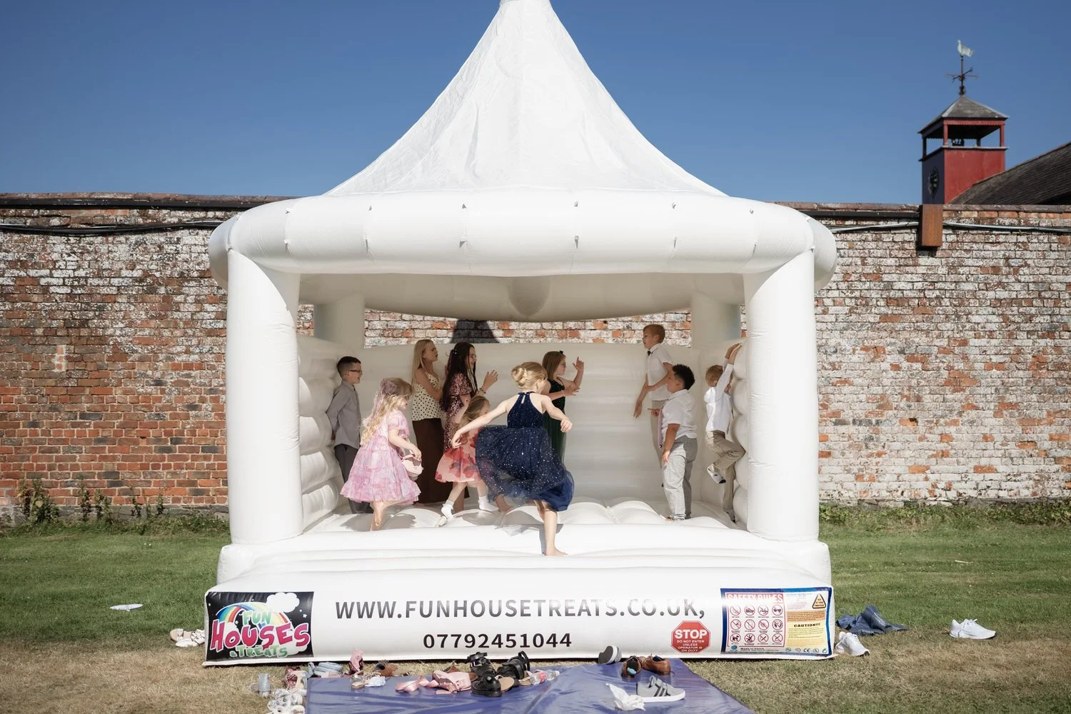 Humanist wedding ceremony in walled garden at Larchfield Estate 56