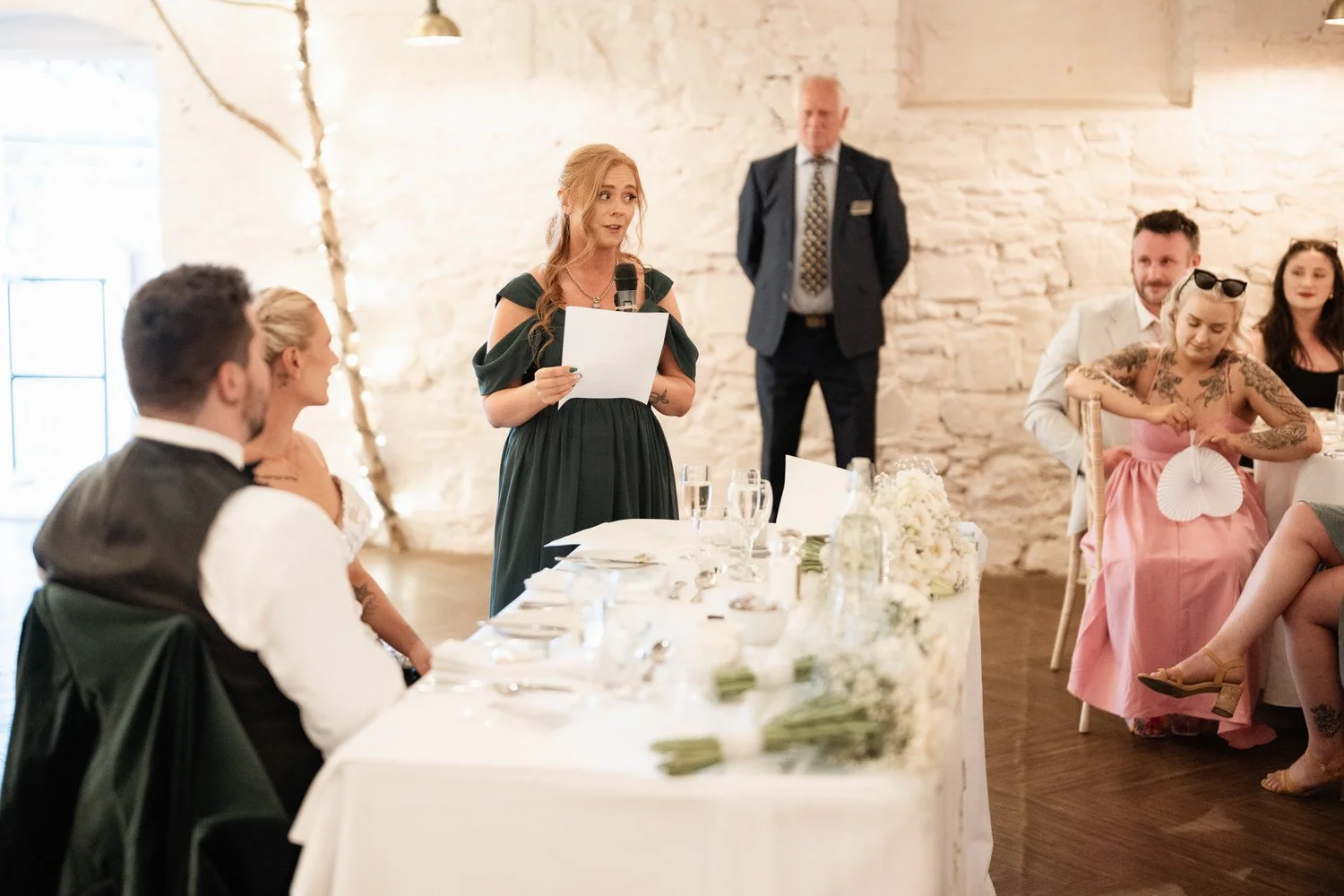 Humanist wedding ceremony in walled garden at Larchfield Estate 59