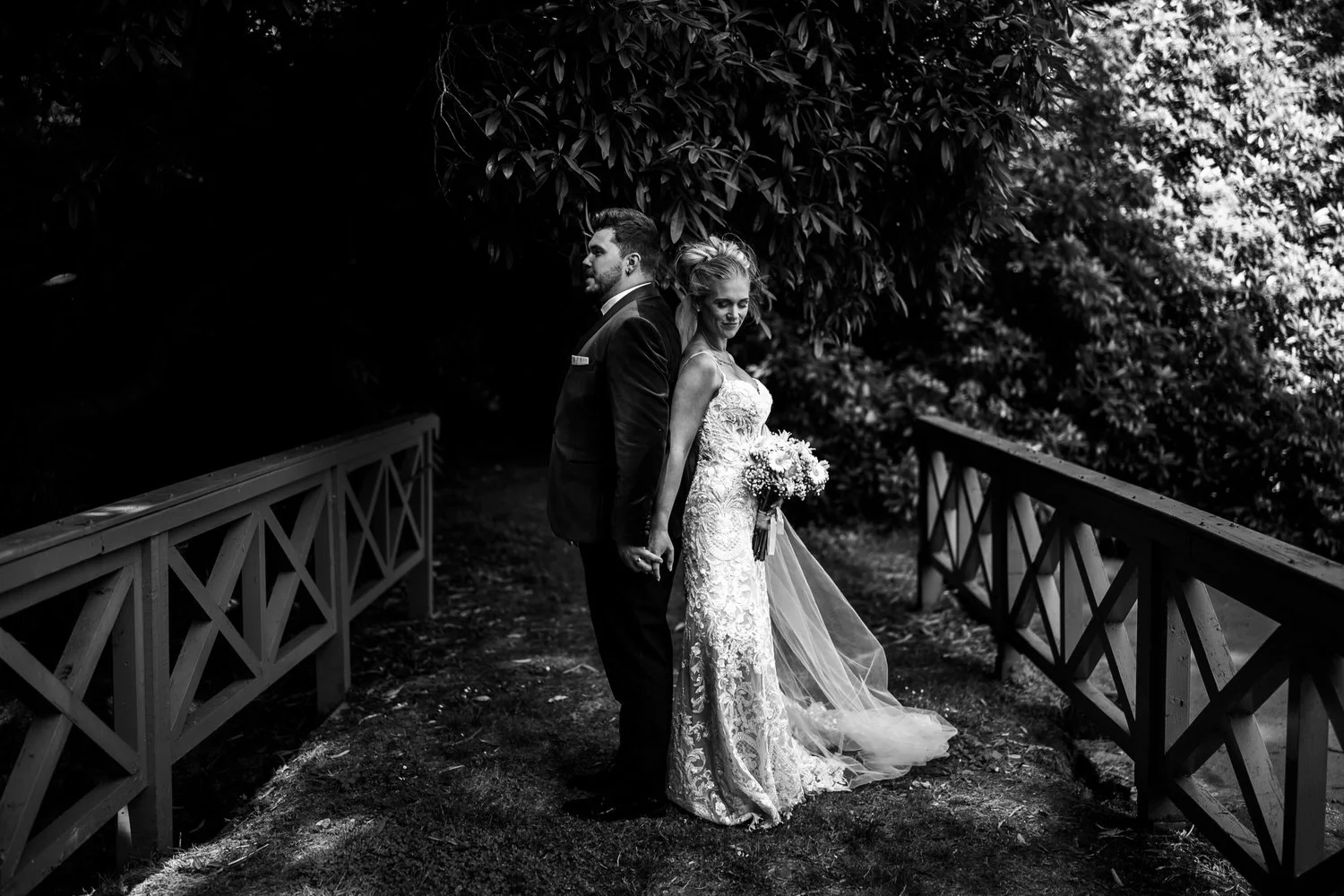 Humanist wedding ceremony in walled garden at Larchfield Estate 46