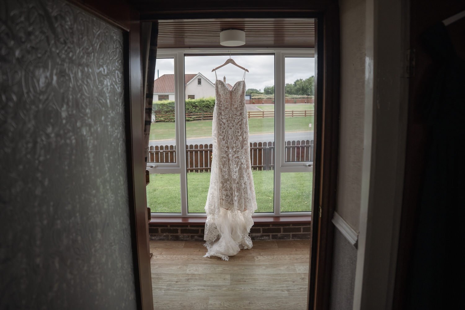 Humanist wedding ceremony in walled garden at Larchfield Estate 01