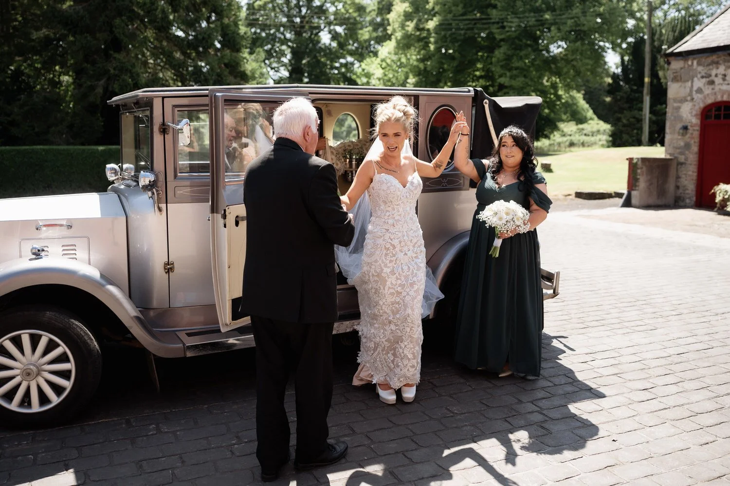 Humanist wedding ceremony in walled garden at Larchfield Estate 10